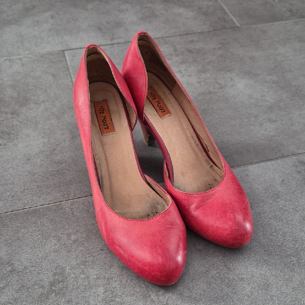 Miz Mooz Fonda Women's Red Leather Heels Size 7